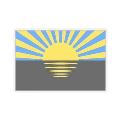 Flag of Donetsk Oblast Ukraine - STICKER Vinyl Kiss-Cut Decal 2 Inch Transparent - The Sticker Space