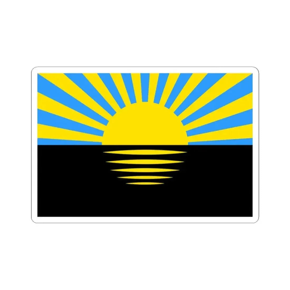 Flag of Donetsk Oblast Ukraine - STICKER Vinyl Kiss-Cut Decal 2 Inch White - The Sticker Space