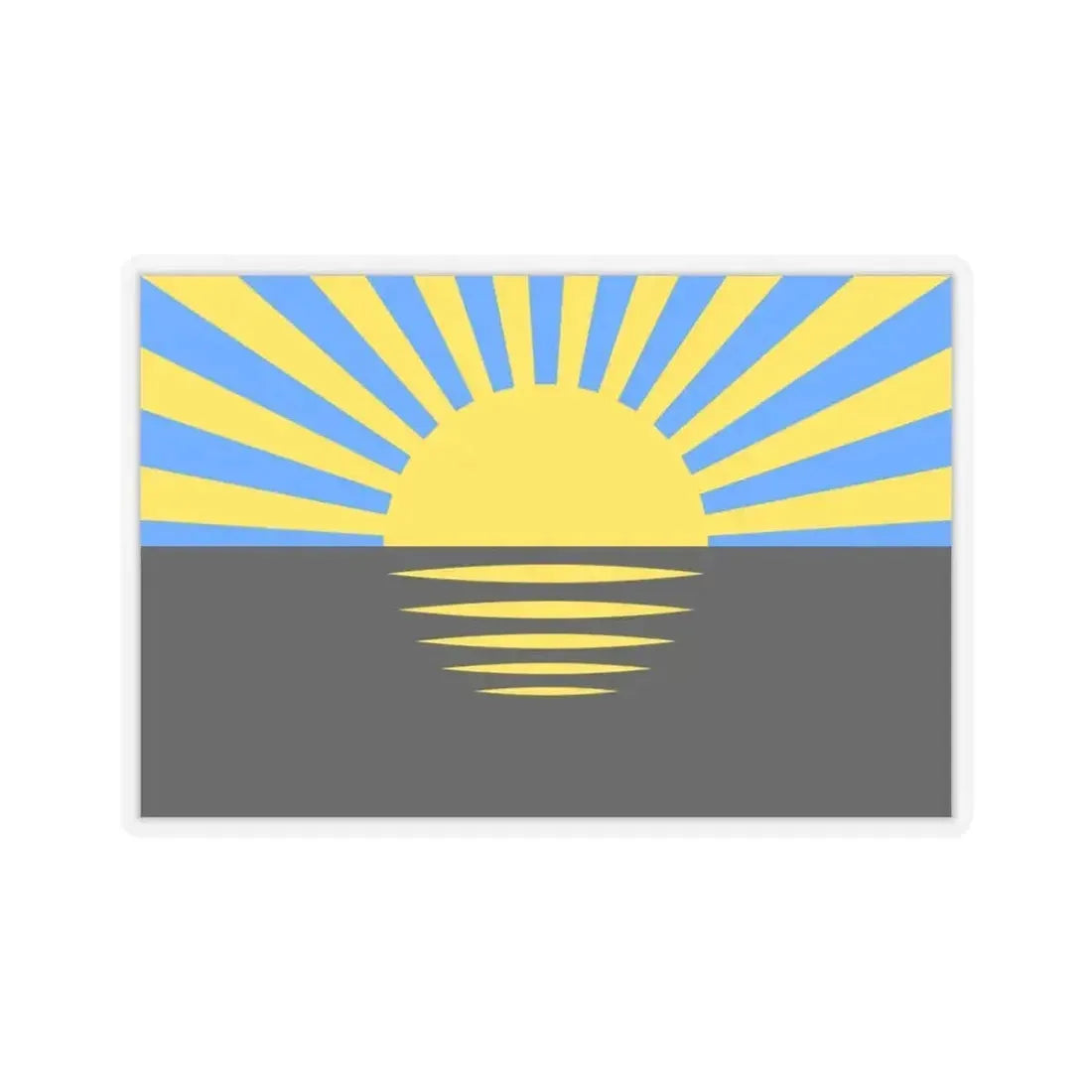 Flag of Donetsk Oblast Ukraine - STICKER Vinyl Kiss-Cut Decal 3 Inch Transparent - The Sticker Space