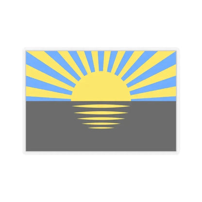 Flag of Donetsk Oblast Ukraine - STICKER Vinyl Kiss-Cut Decal 3 Inch Transparent - The Sticker Space