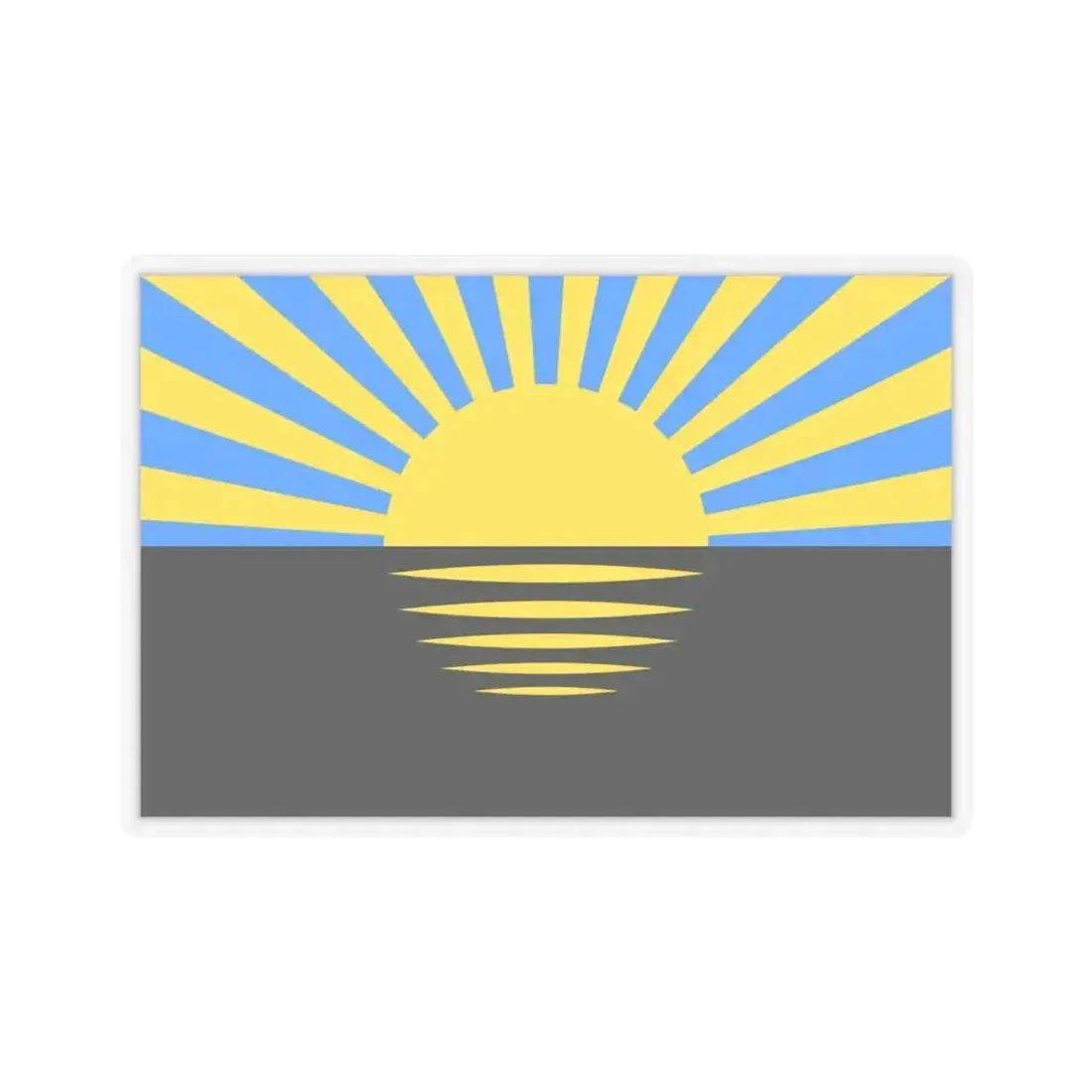 Flag of Donetsk Oblast Ukraine - STICKER Vinyl Kiss-Cut Decal 4 Inch Transparent - The Sticker Space