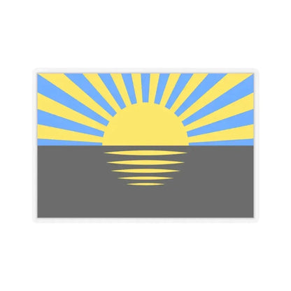 Flag of Donetsk Oblast Ukraine - STICKER Vinyl Kiss-Cut Decal 4 Inch Transparent - The Sticker Space
