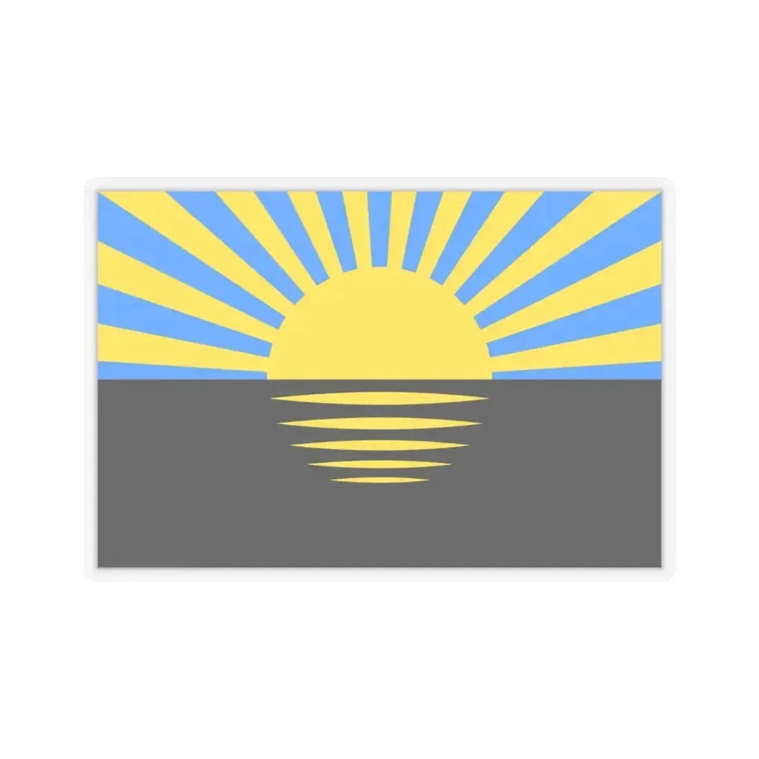 Flag of Donetsk Oblast Ukraine - STICKER Vinyl Kiss-Cut Decal 6 Inch Transparent - The Sticker Space