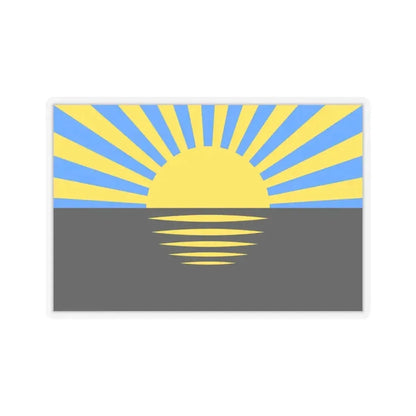 Flag of Donetsk Oblast Ukraine - STICKER Vinyl Kiss-Cut Decal 6 Inch Transparent - The Sticker Space
