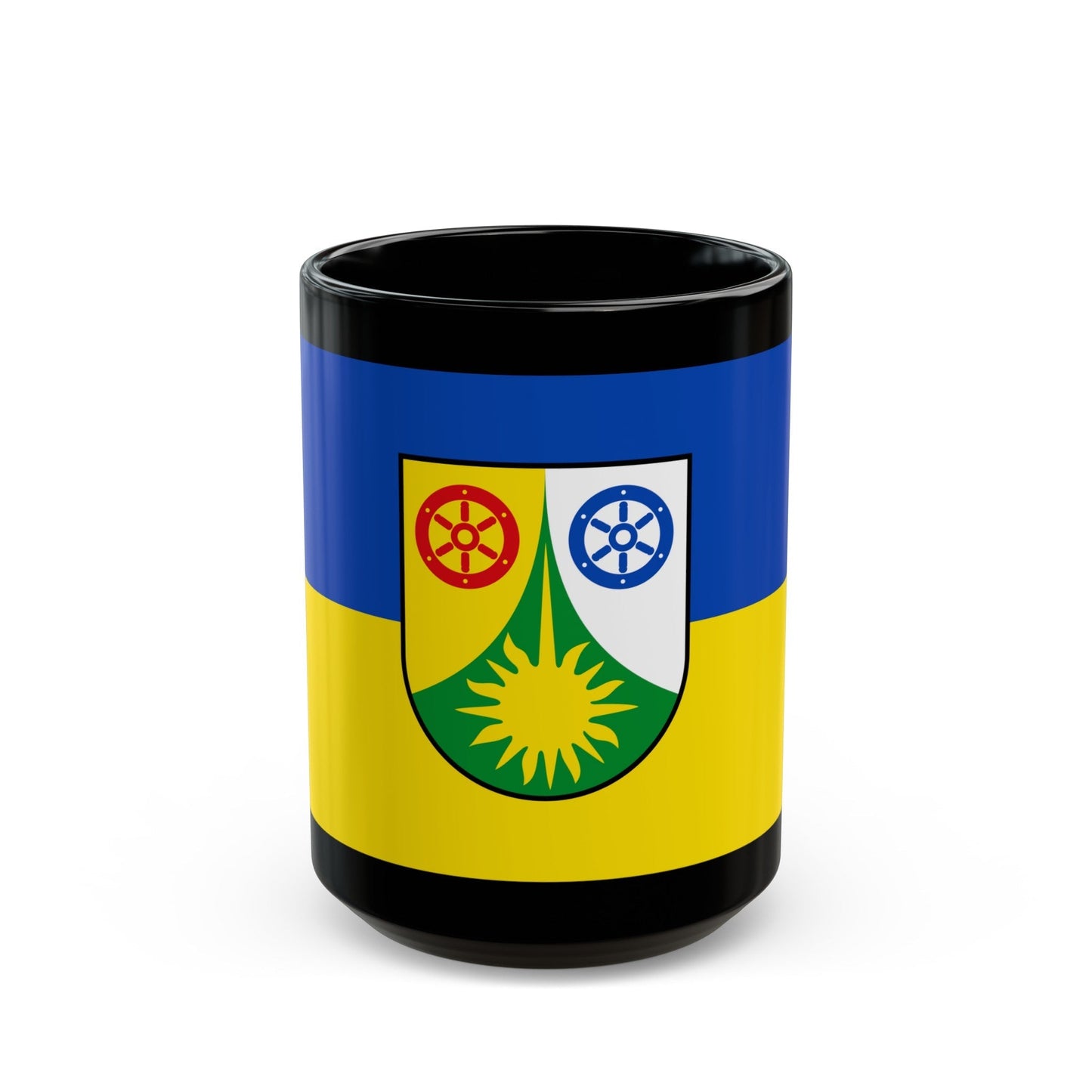 Flag of Donnersbergkreis Germany - Black Coffee Mug-15oz-The Sticker Space