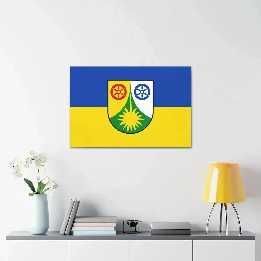 Flag of Donnersbergkreis Germany - Canvas Wall Art - The Sticker Space