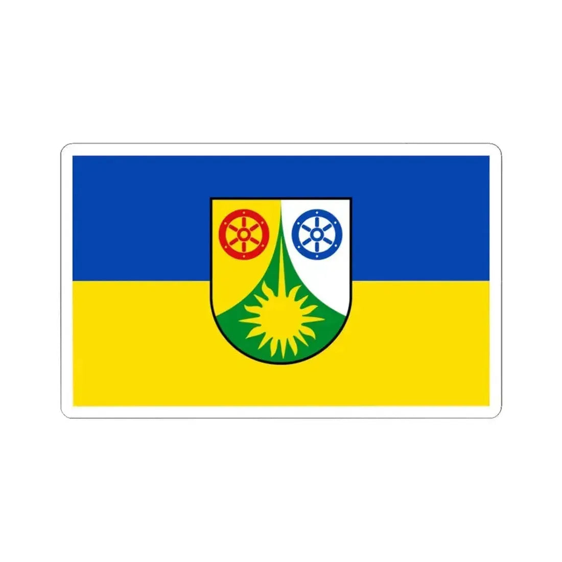 Flag of Donnersbergkreis Germany - STICKER Vinyl Kiss-Cut Decal 3 Inch White - The Sticker Space