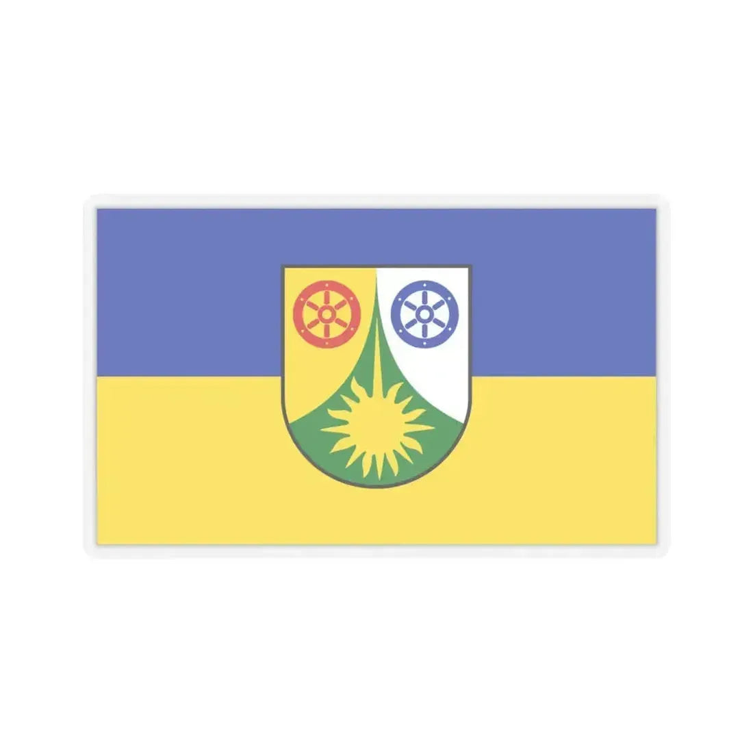 Flag of Donnersbergkreis Germany - STICKER Vinyl Kiss-Cut Decal 6 Inch Transparent - The Sticker Space