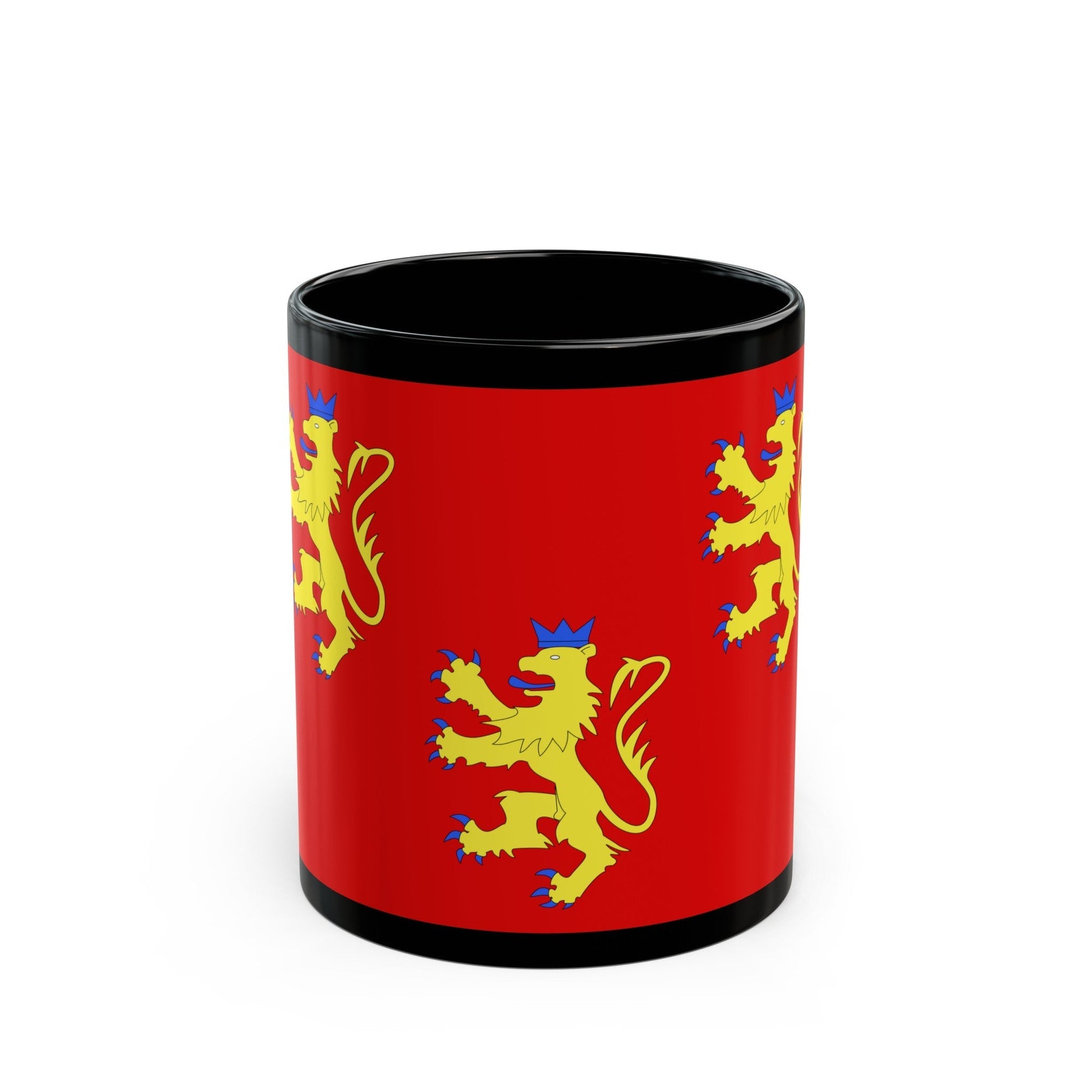 Flag of Dordogne France 2 - Black Coffee Mug-11oz-The Sticker Space