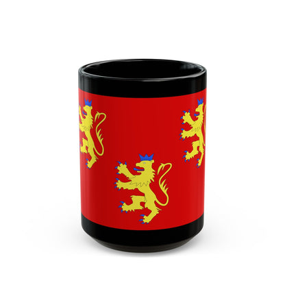 Flag of Dordogne France 2 - Black Coffee Mug-15oz-The Sticker Space