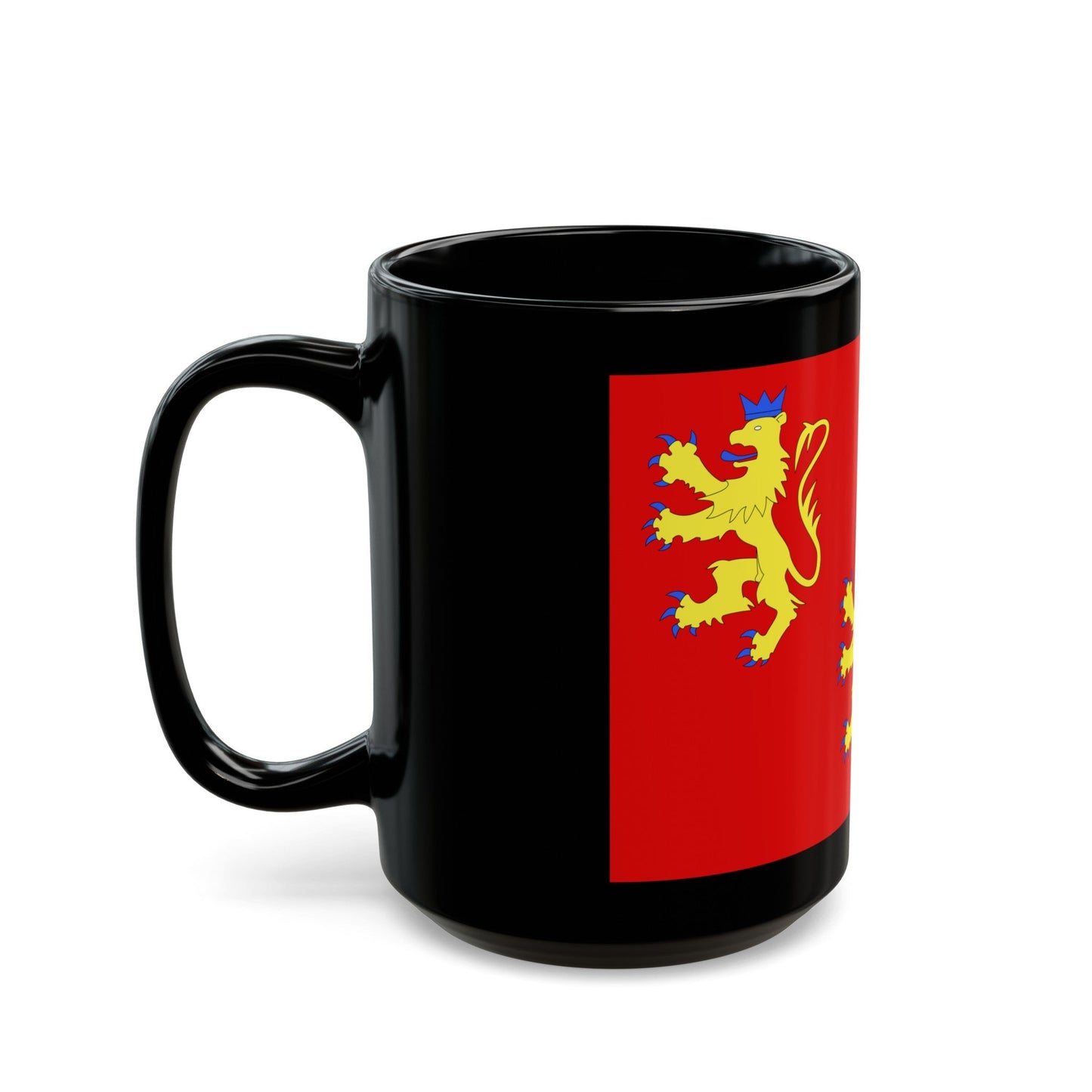 Flag of Dordogne France 2 - Black Coffee Mug-The Sticker Space