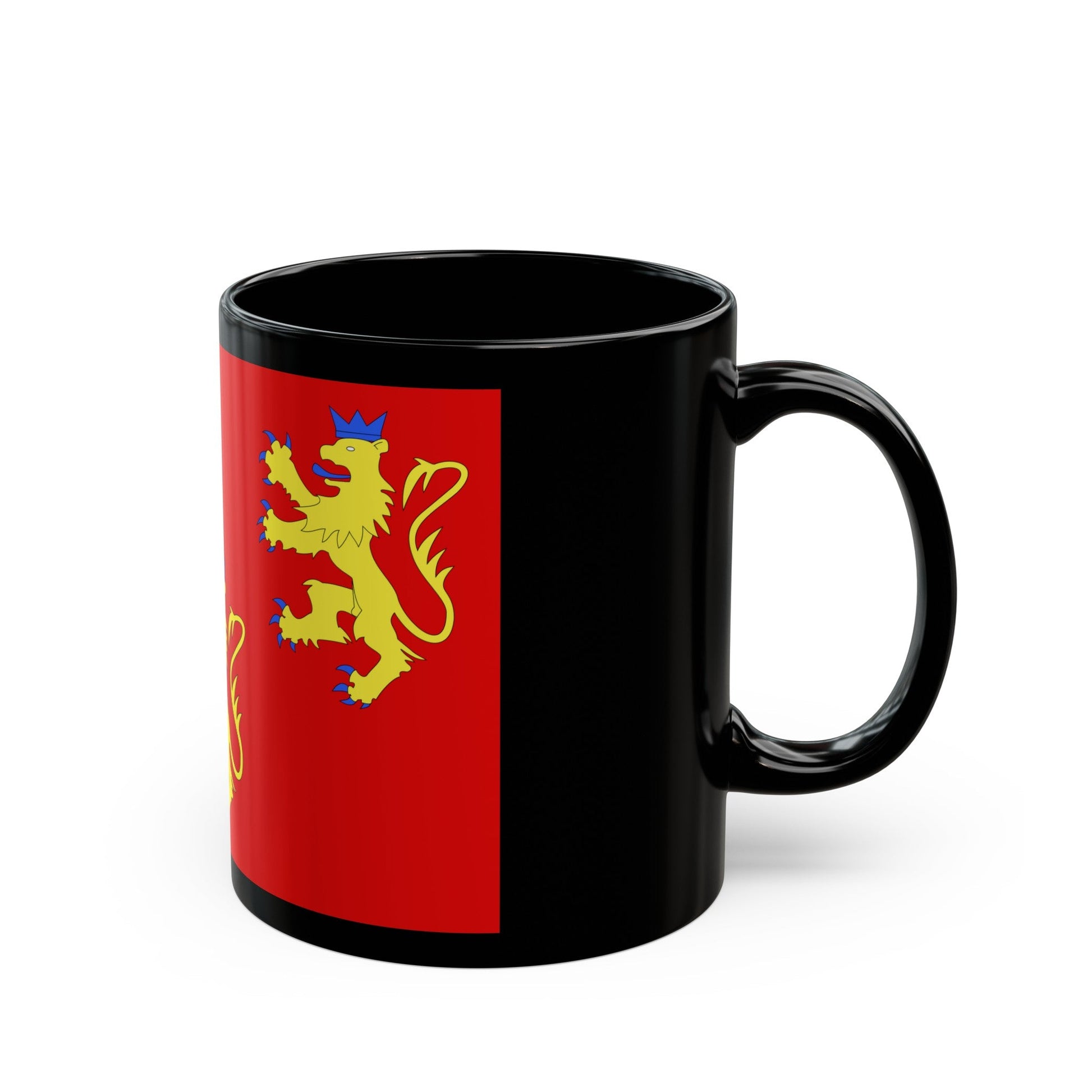 Flag of Dordogne France 2 - Black Coffee Mug-The Sticker Space