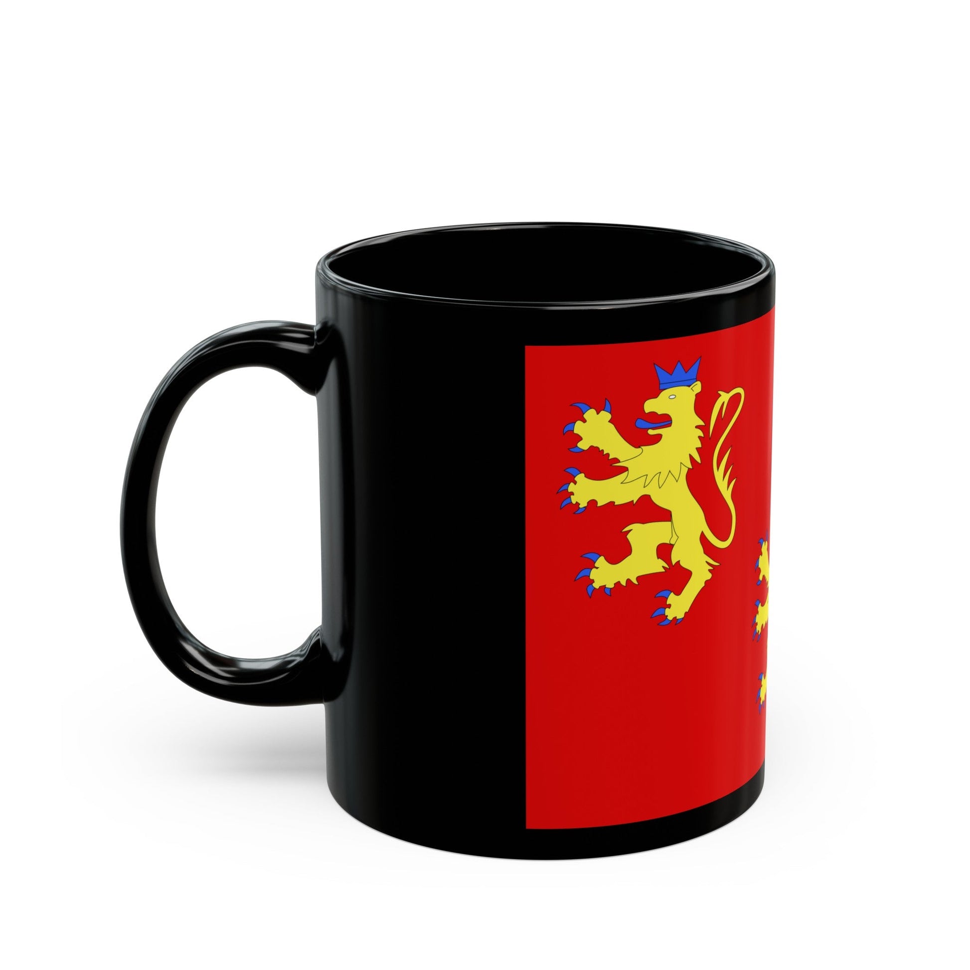 Flag of Dordogne France 2 - Black Coffee Mug-The Sticker Space