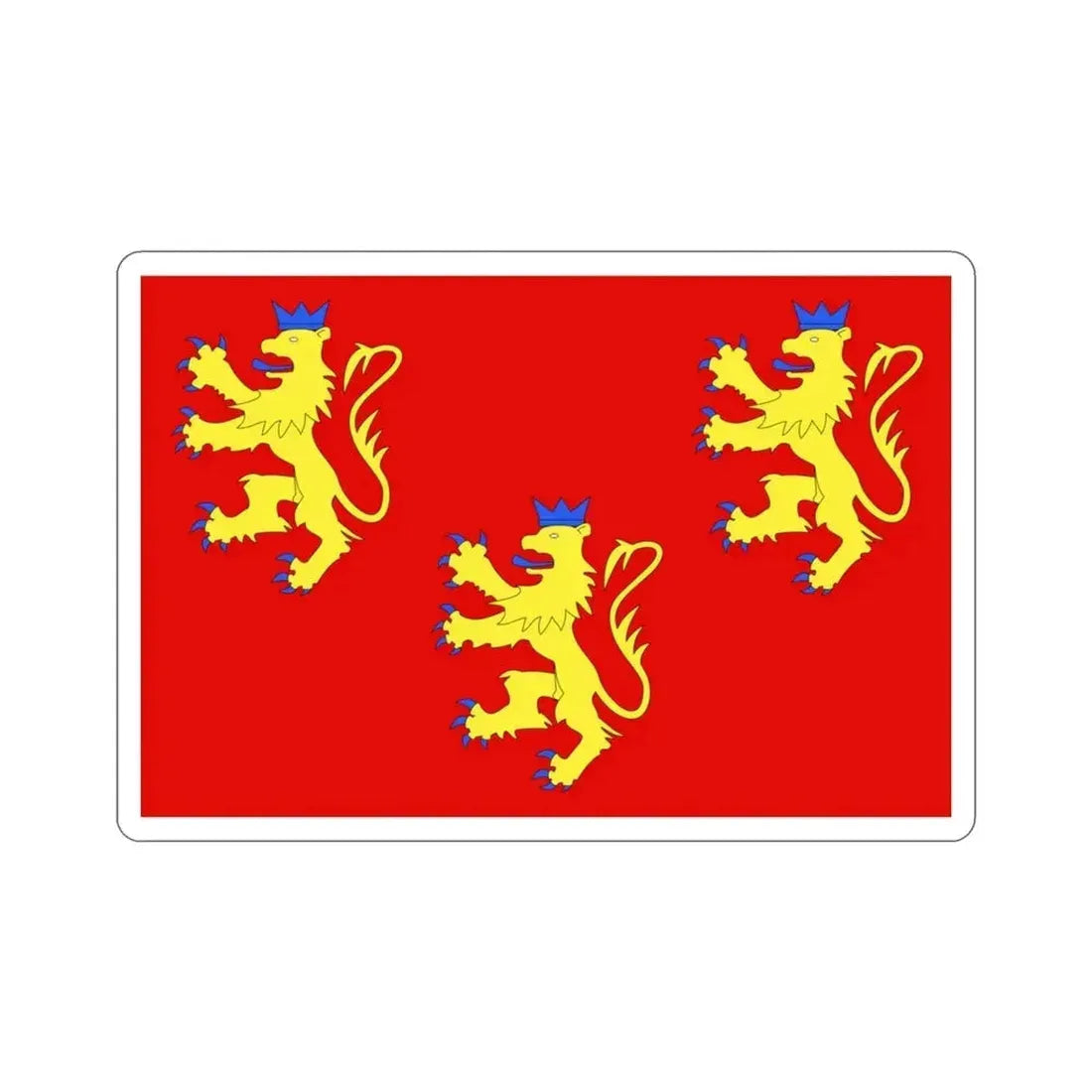 Flag of Dordogne France 2 STICKER Vinyl Die-Cut Decal 3 Inch - The Sticker Space
