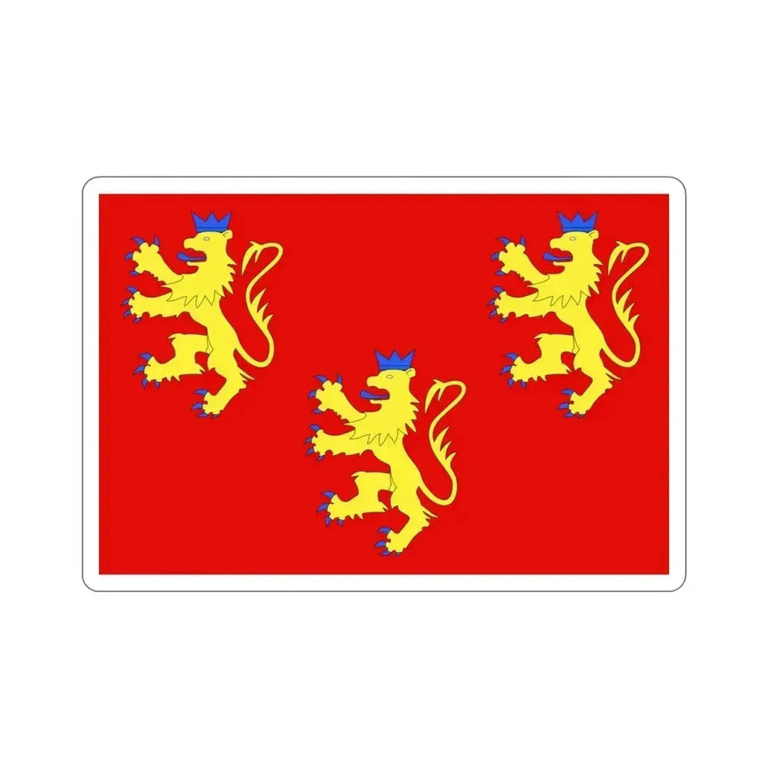 Flag of Dordogne France 2 STICKER Vinyl Die-Cut Decal 4 Inch - The Sticker Space