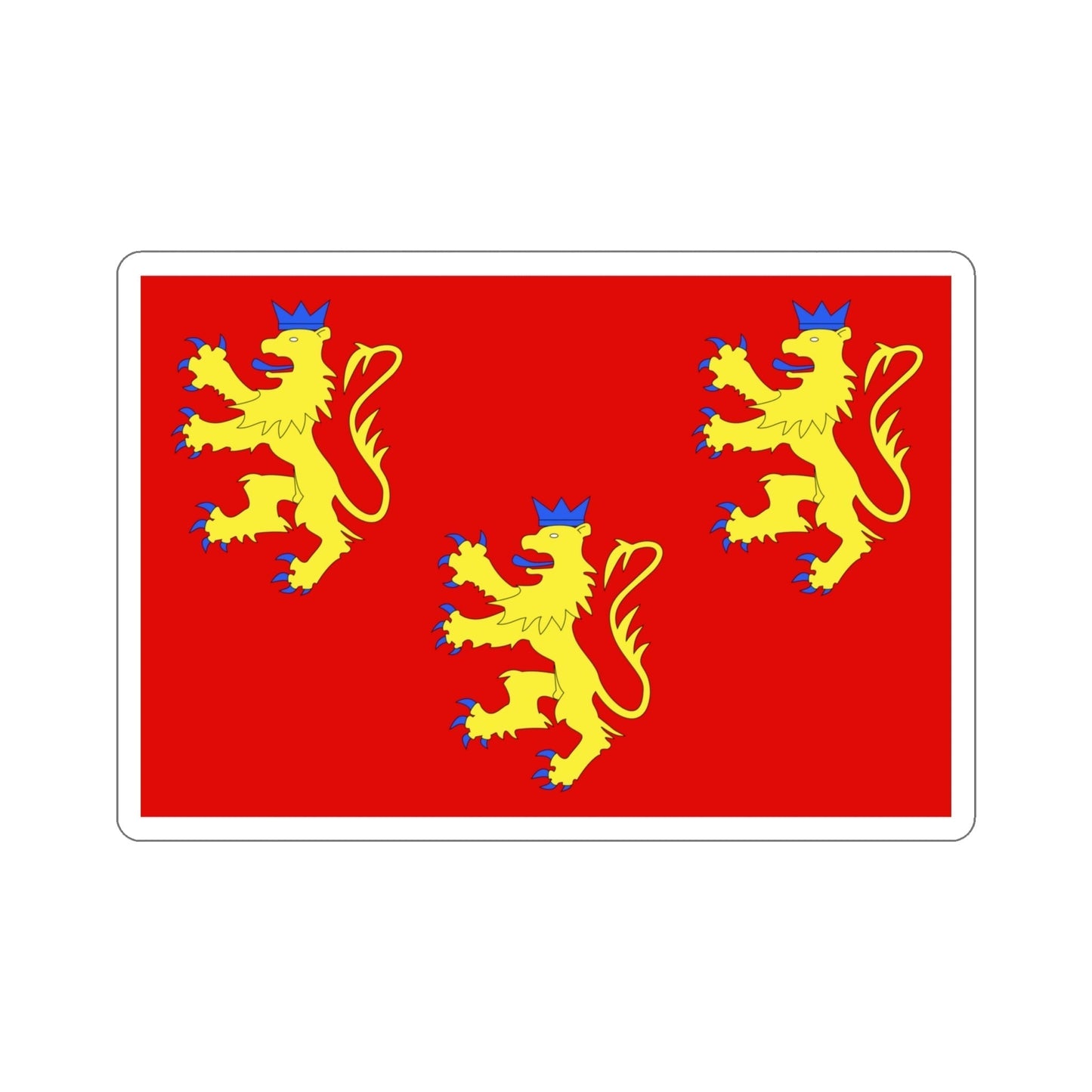 Flag of Dordogne France 2 STICKER Vinyl Die-Cut Decal-4 Inch-The Sticker Space