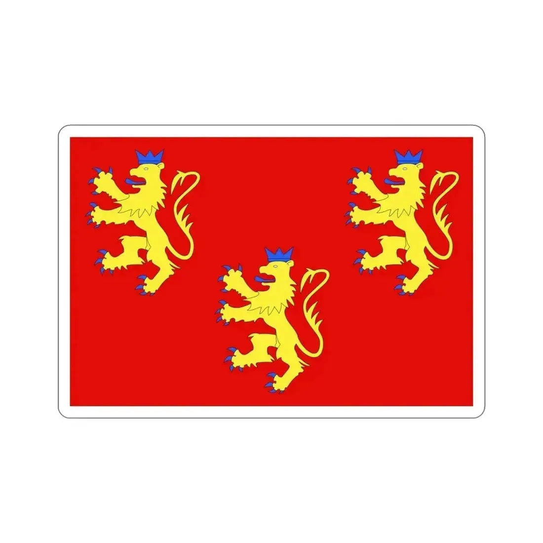 Flag of Dordogne France 2 STICKER Vinyl Die-Cut Decal 5 Inch - The Sticker Space