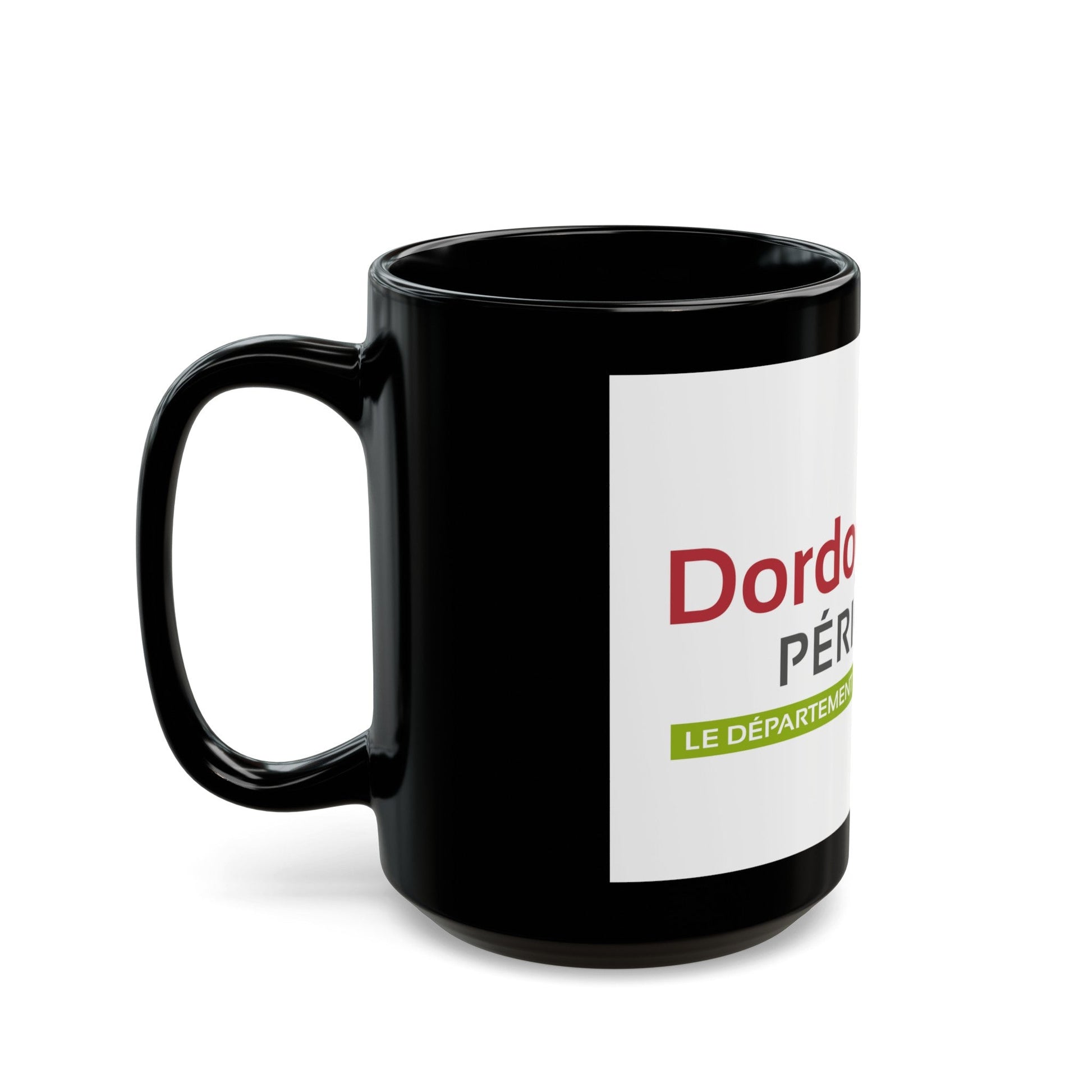 Flag of Dordogne France - Black Coffee Mug-The Sticker Space