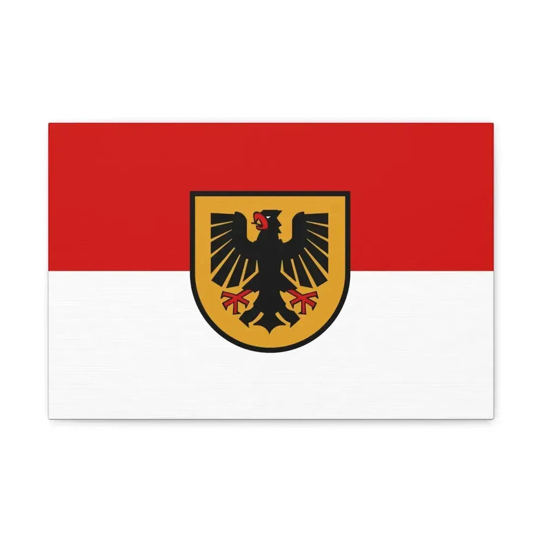 Flag of Dortmund Germany - Canvas Wall Art 18″ x 12″ 1.25" - The Sticker Space