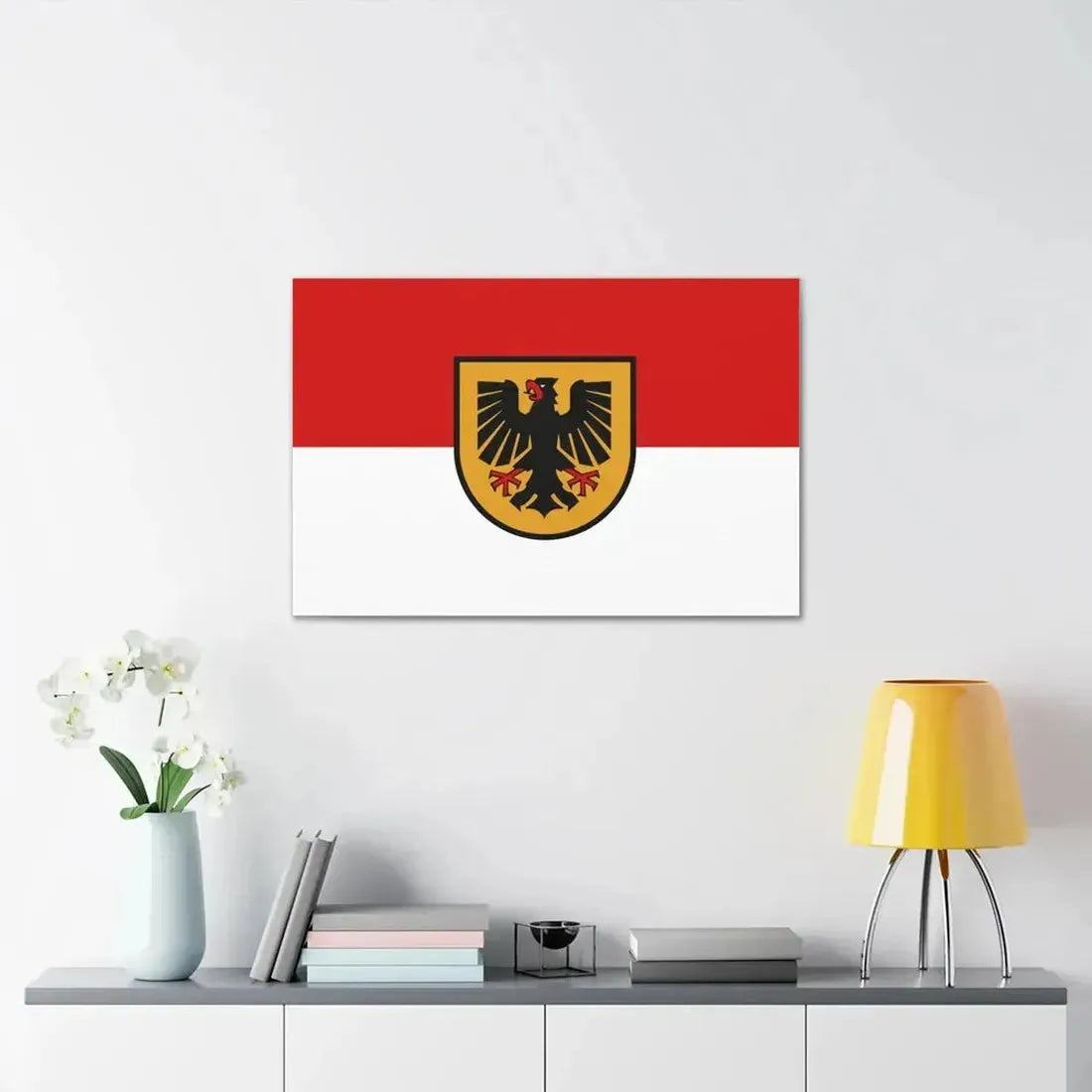Flag of Dortmund Germany - Canvas Wall Art - The Sticker Space