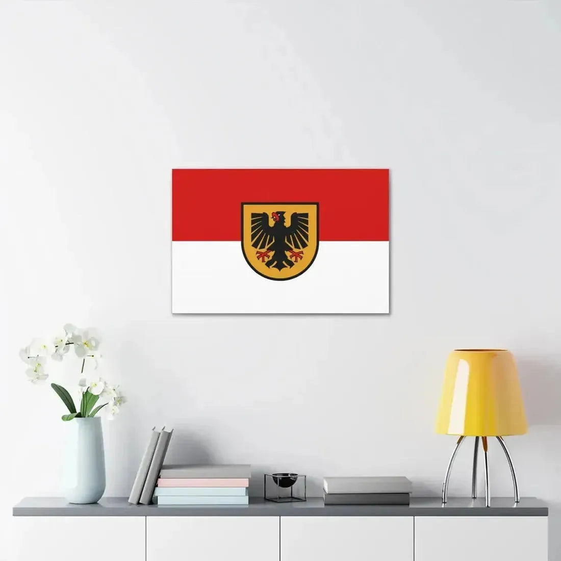 Flag of Dortmund Germany - Canvas Wall Art - The Sticker Space