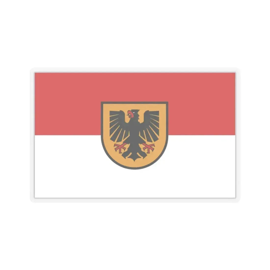 Flag of Dortmund Germany - STICKER Vinyl Kiss-Cut Decal 2 Inch Transparent - The Sticker Space