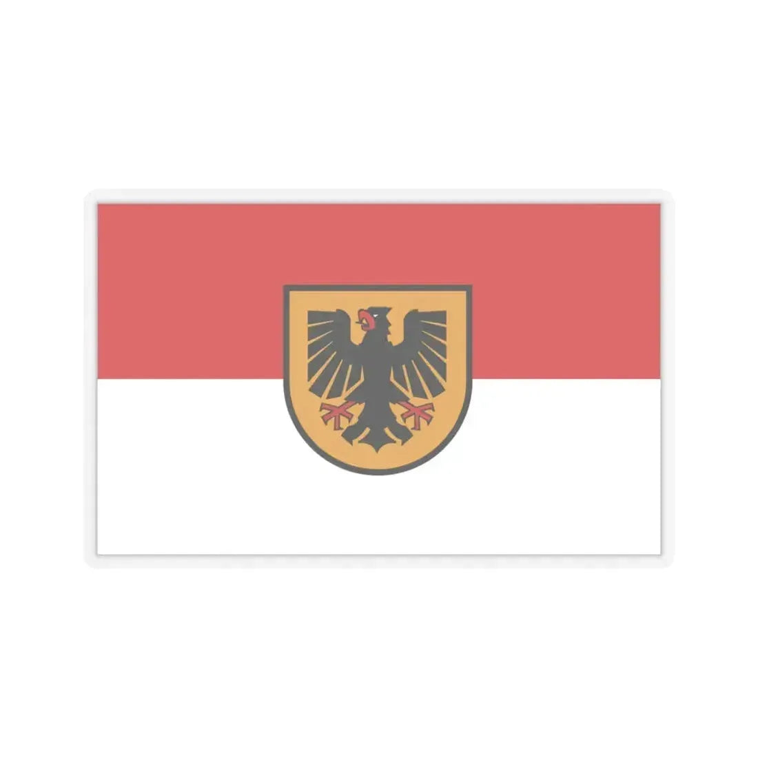 Flag of Dortmund Germany - STICKER Vinyl Kiss-Cut Decal 3 Inch Transparent - The Sticker Space