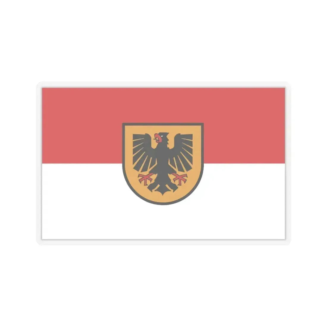 Flag of Dortmund Germany - STICKER Vinyl Kiss-Cut Decal 4 Inch Transparent - The Sticker Space