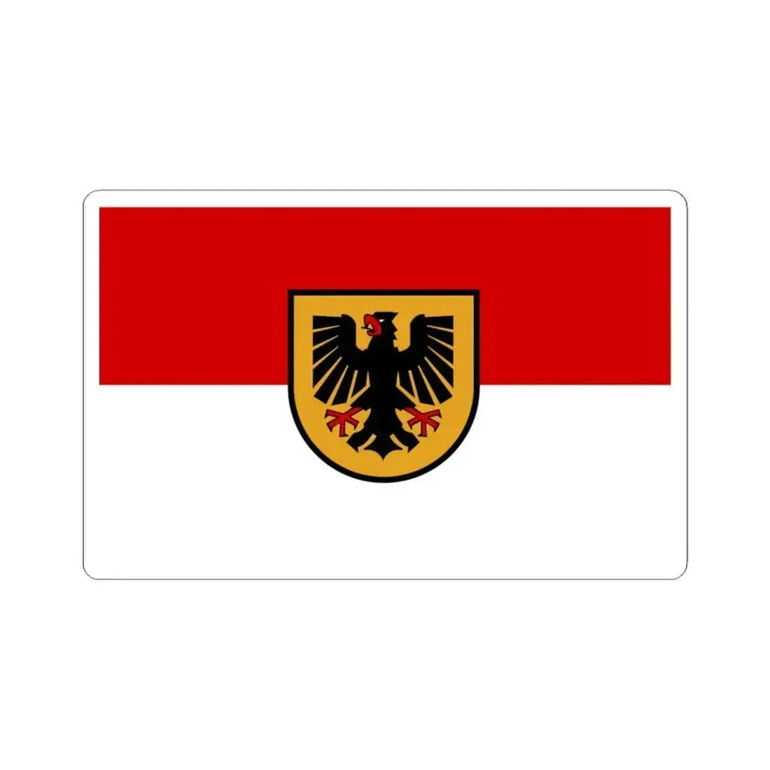 Flag of Dortmund Germany - STICKER Vinyl Kiss-Cut Decal 4 Inch White - The Sticker Space