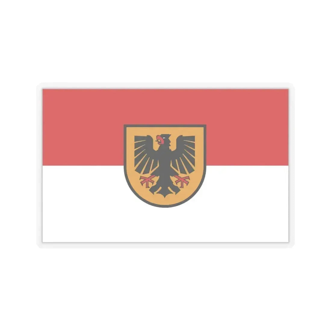Flag of Dortmund Germany - STICKER Vinyl Kiss-Cut Decal 6 Inch Transparent - The Sticker Space