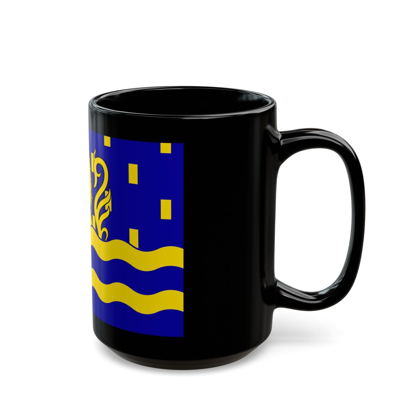 Flag of Doubs France 2 - Black Coffee Mug-The Sticker Space