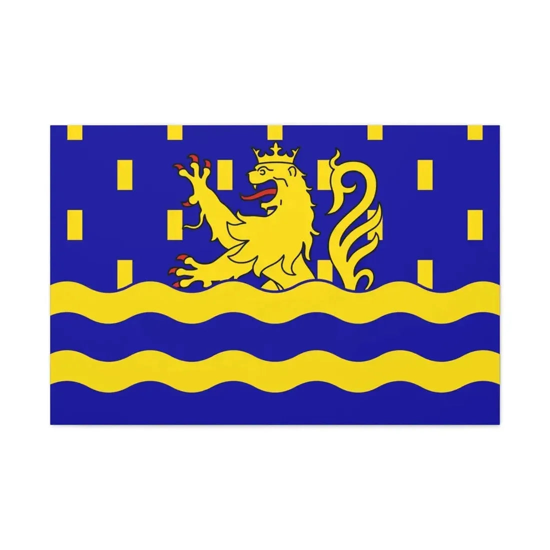 Flag of Doubs France 2 - Canvas Wall Art 36" x 24" 1.25" - The Sticker Space