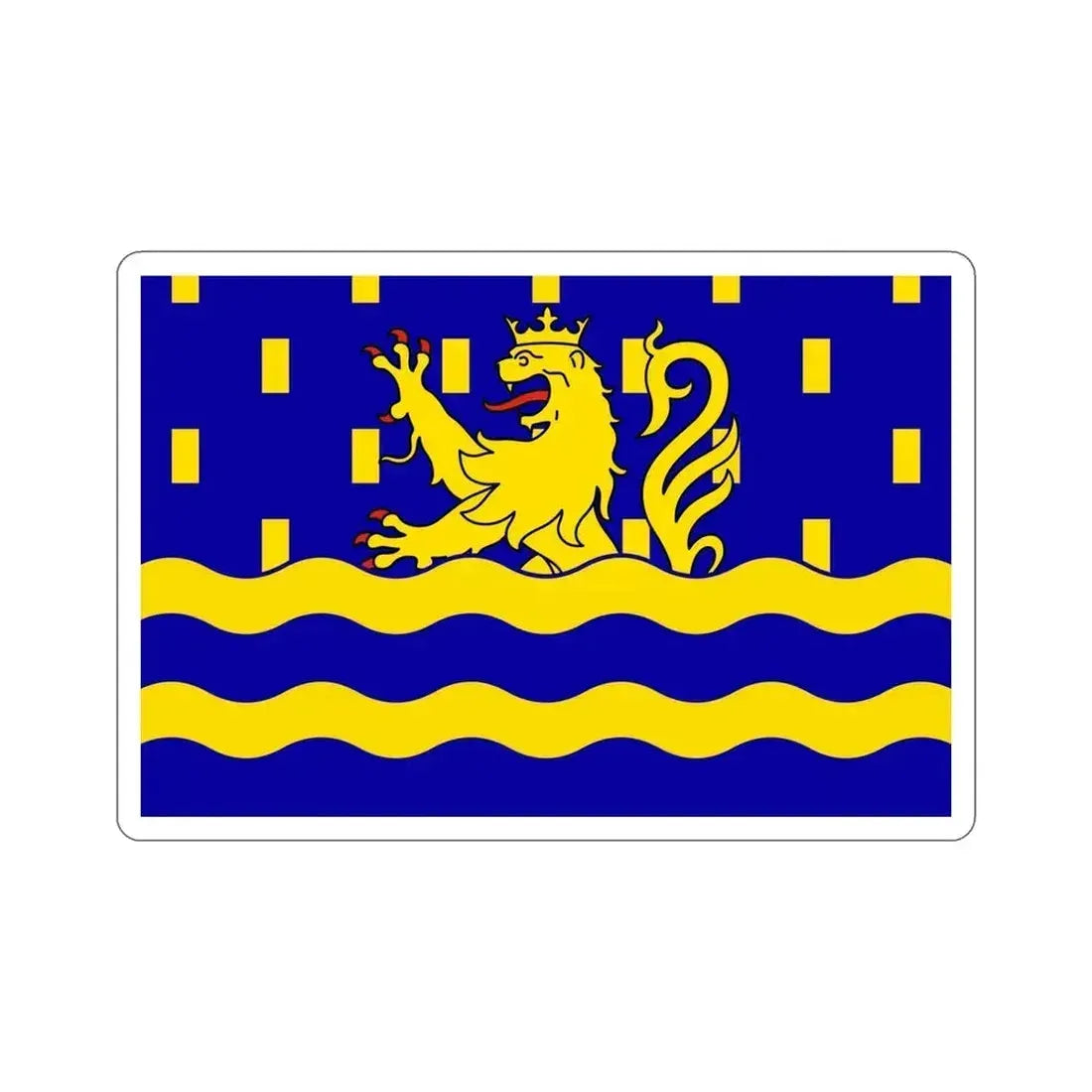 Flag of Doubs France 2 STICKER Vinyl Die-Cut Decal 6 Inch - The Sticker Space
