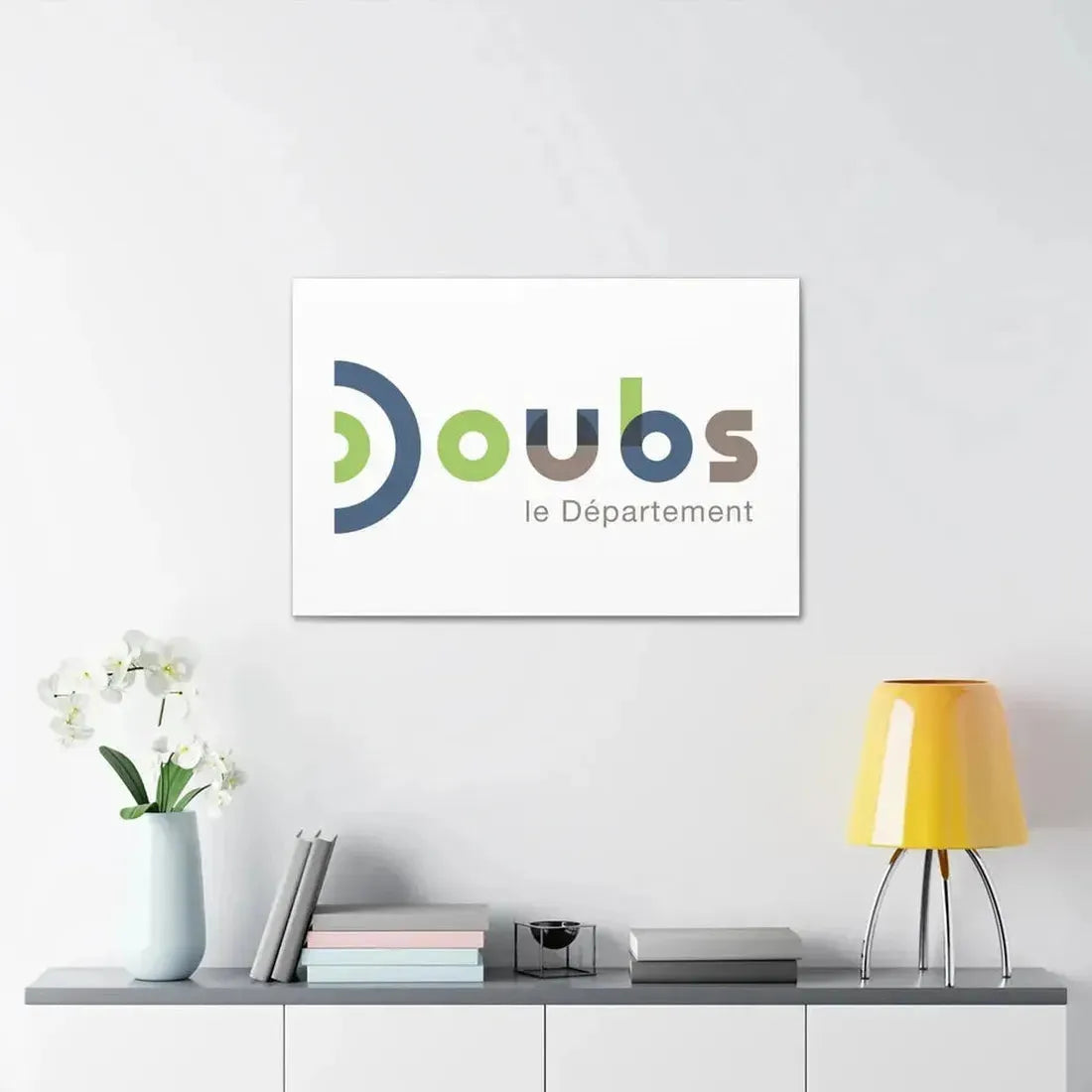 Flag of Doubs France - Canvas Wall Art - The Sticker Space