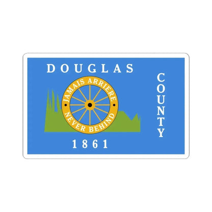 Flag of Douglas County Colorado (United States) STICKER Vinyl Kiss-Cut Decal 6 Inch White - The Sticker Space