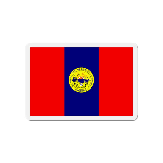 Flag of Downey California - Die-Cut Magnet-6 × 6"-The Sticker Space