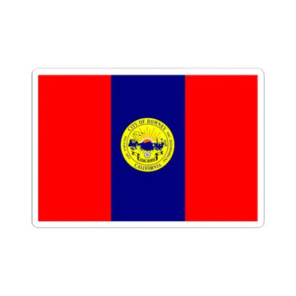 Flag of Downey California (United States) STICKER Vinyl Kiss-Cut Decal 2 Inch White - The Sticker Space