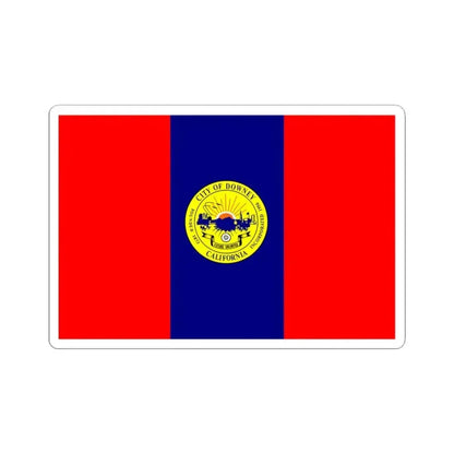 Flag of Downey California (United States) STICKER Vinyl Kiss-Cut Decal 3 Inch White - The Sticker Space