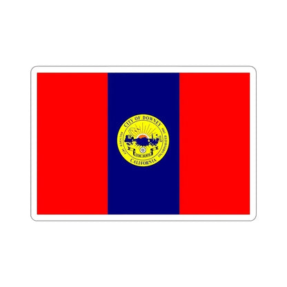 Flag of Downey California USA STICKER Vinyl Die-Cut Decal - The Sticker Space