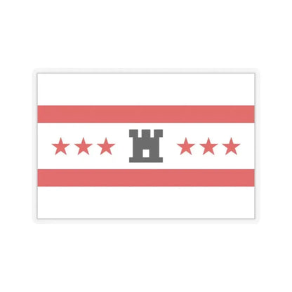 Flag of Drenthe Netherlands - STICKER Vinyl Kiss-Cut Decal 2 Inch Transparent - The Sticker Space