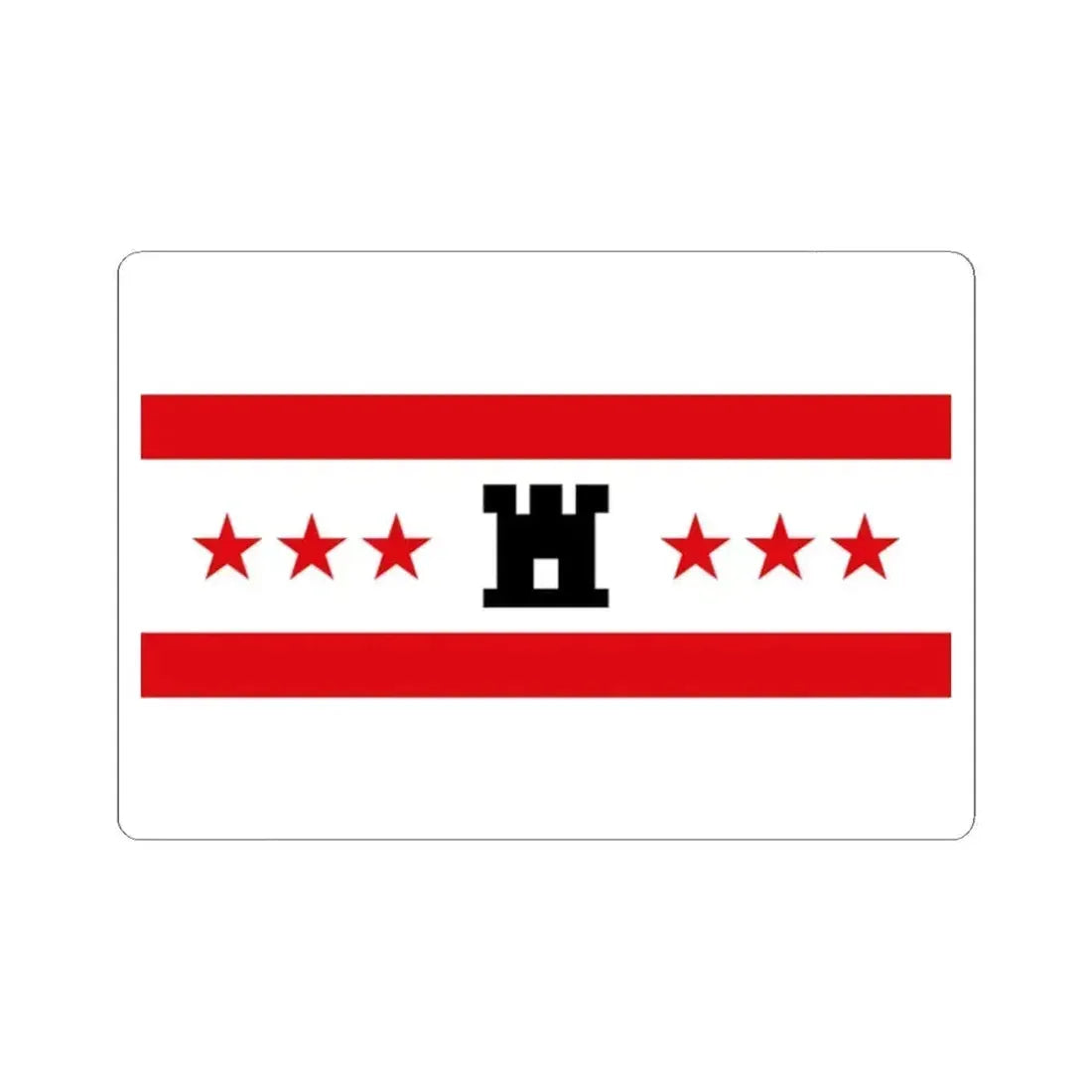Flag of Drenthe Netherlands - STICKER Vinyl Kiss-Cut Decal 2 Inch White - The Sticker Space