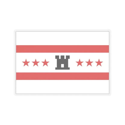 Flag of Drenthe Netherlands - STICKER Vinyl Kiss-Cut Decal 3 Inch Transparent - The Sticker Space