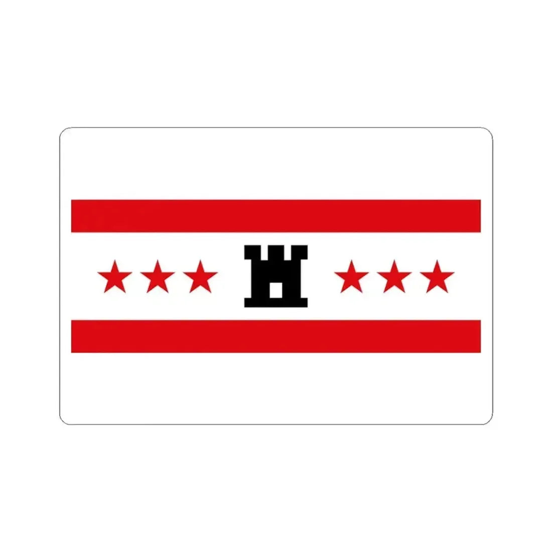 Flag of Drenthe Netherlands - STICKER Vinyl Kiss-Cut Decal 3 Inch White - The Sticker Space