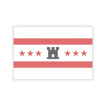 Flag of Drenthe Netherlands - STICKER Vinyl Kiss-Cut Decal 4 Inch Transparent - The Sticker Space