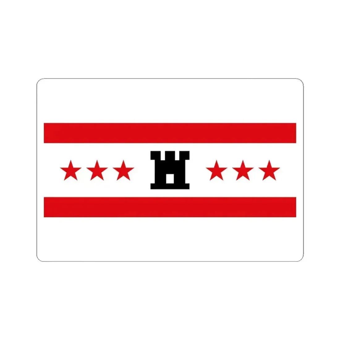 Flag of Drenthe Netherlands - STICKER Vinyl Kiss-Cut Decal 4 Inch White - The Sticker Space