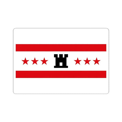 Flag of Drenthe Netherlands - STICKER Vinyl Kiss-Cut Decal 4 Inch White - The Sticker Space
