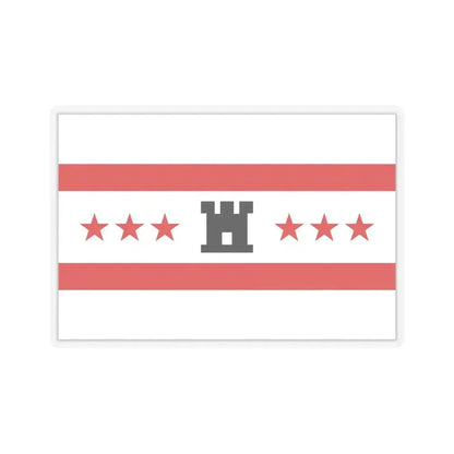 Flag of Drenthe Netherlands - STICKER Vinyl Kiss-Cut Decal 6 Inch Transparent - The Sticker Space