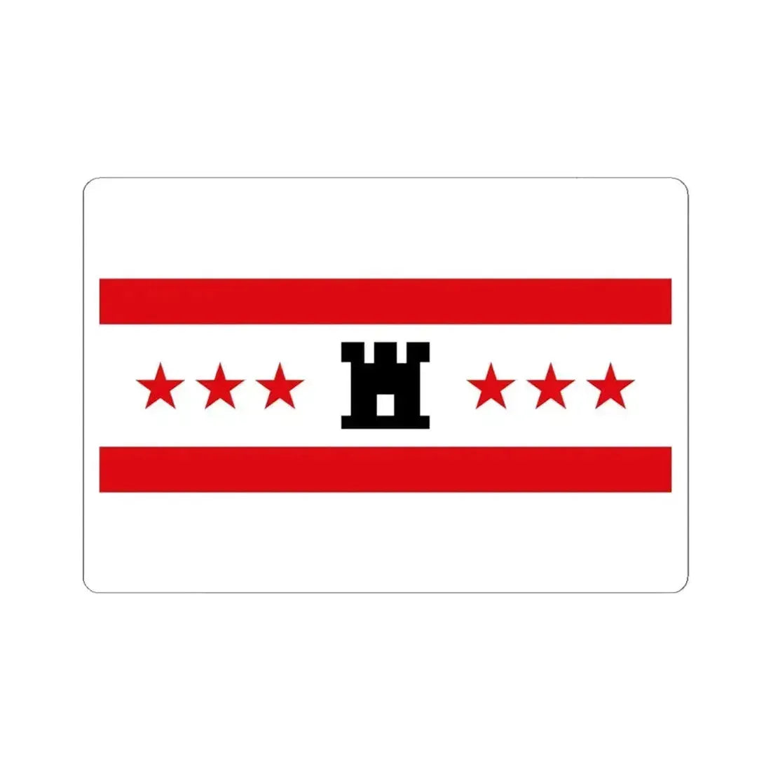 Flag of Drenthe Netherlands - STICKER Vinyl Kiss-Cut Decal 6 Inch White - The Sticker Space