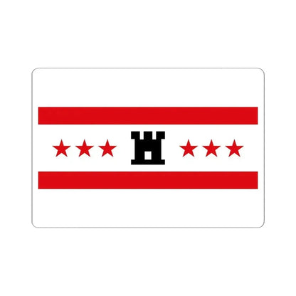 Flag of Drenthe Netherlands - STICKER Vinyl Kiss-Cut Decal 6 Inch White - The Sticker Space