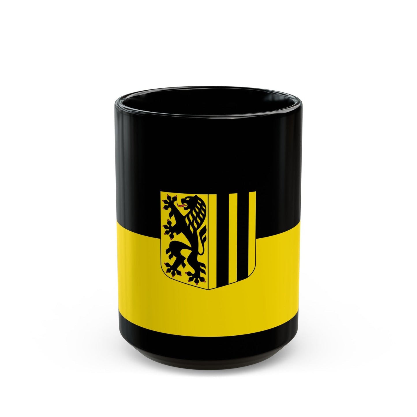 Flag of Dresden Germany - Black Coffee Mug-15oz-The Sticker Space